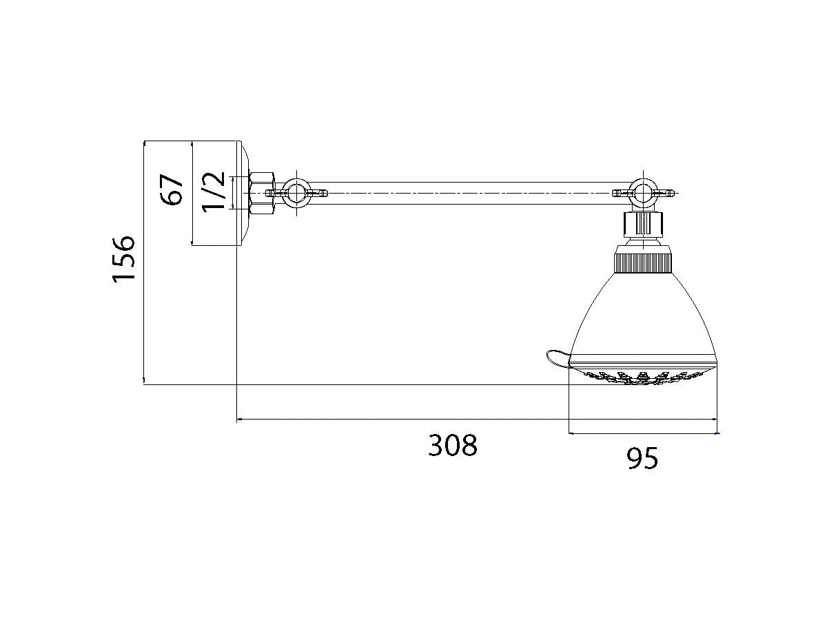 Posh Bristol A/Directional Shower CP (3*)